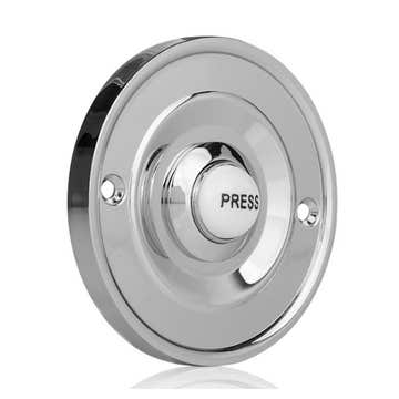 Byron Wired Bell Push Round Doorbell in Chrome – DBW-21075